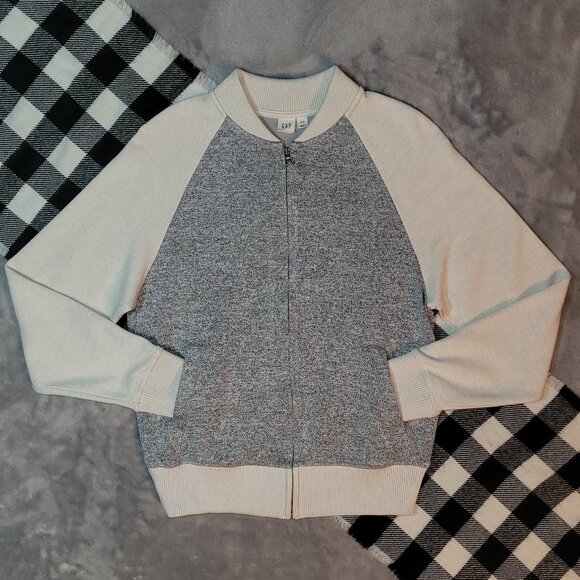 XS | Gap | Retro Sport Duo-Tone Zip-Up Varsity Jacket - Picture 1 of 5